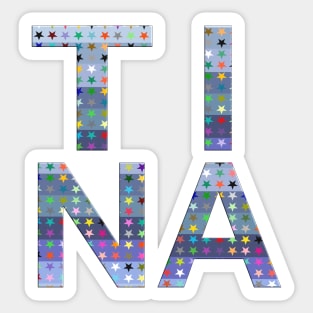 Tina, name, typography Sticker